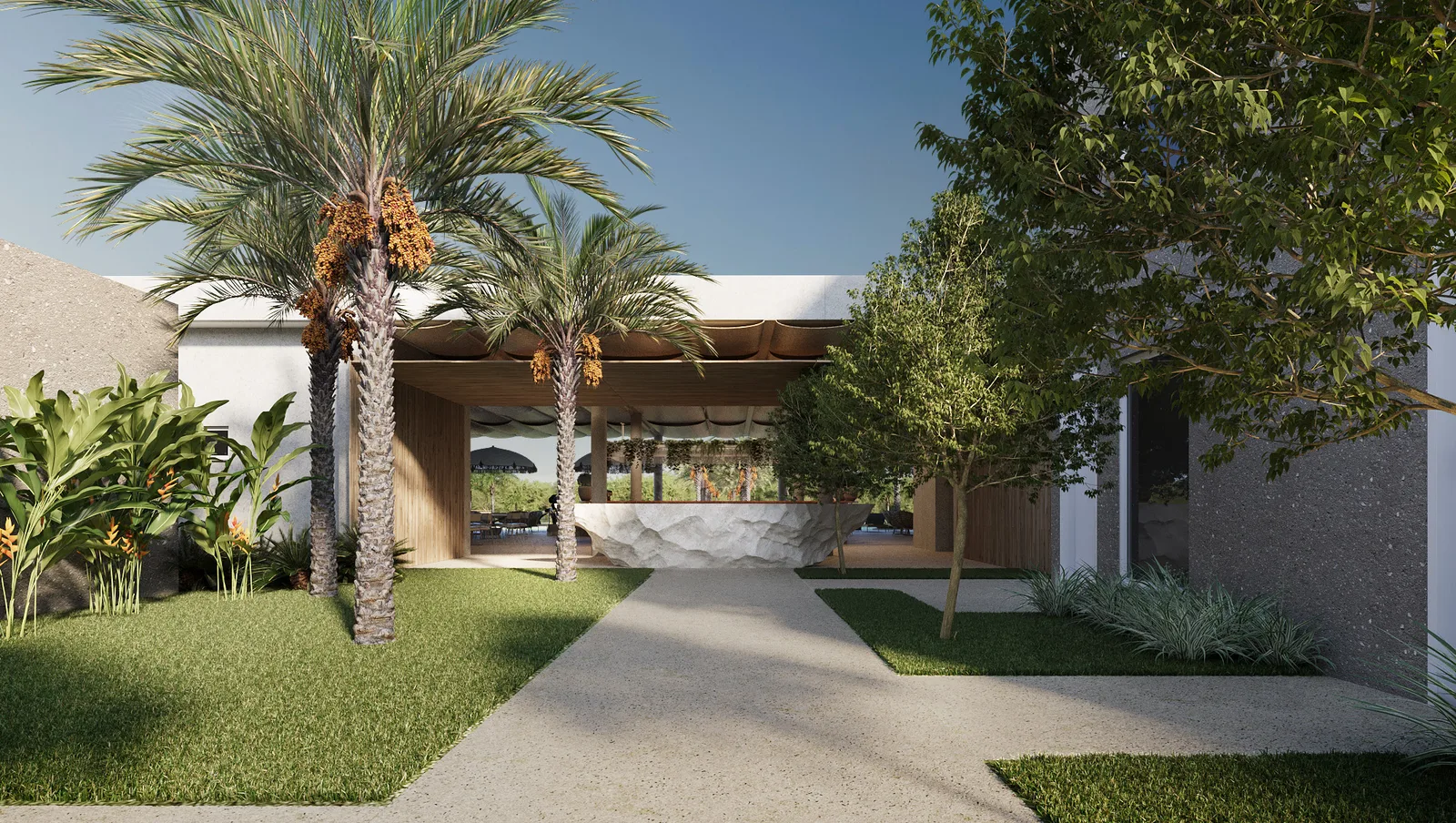 Fachada do beach club